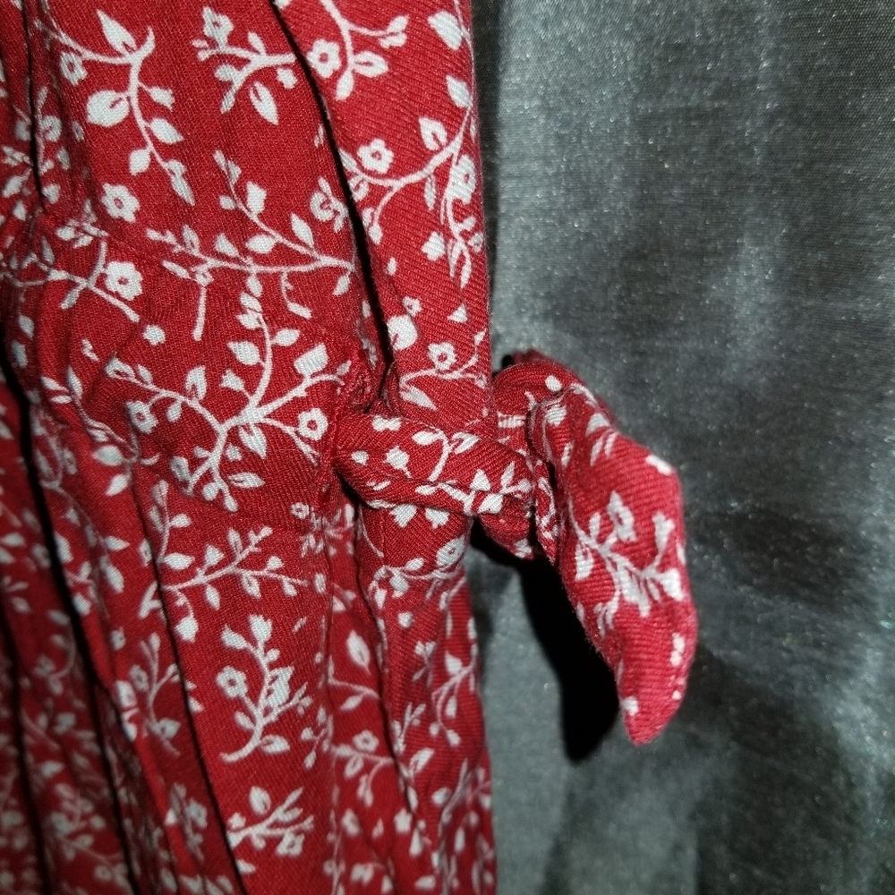 Reitmans Womens Red White Floral Design Viscose Dress Label Reads Size 2X - Picture 5 of 14